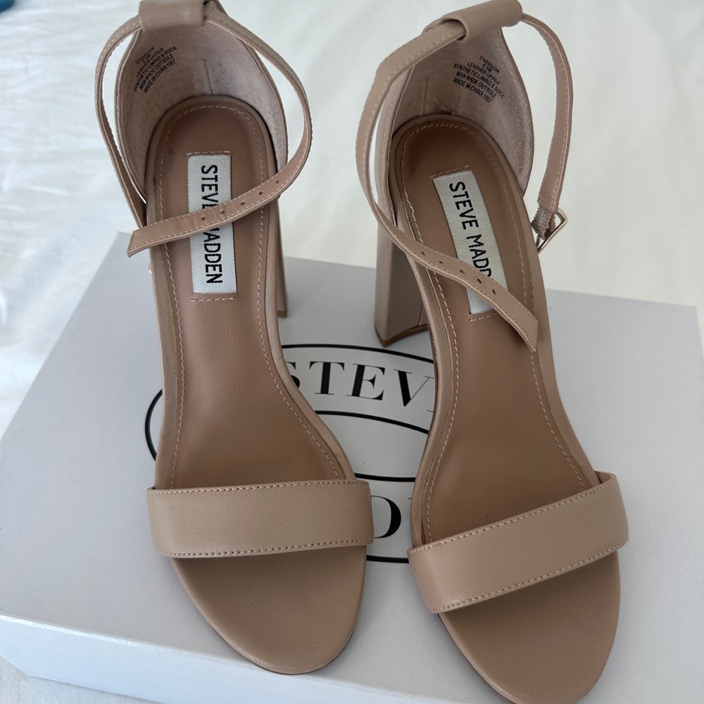 Steve Madden Nude Strappy Heels